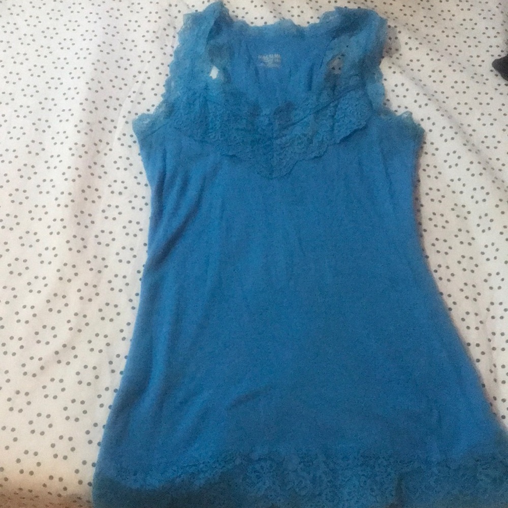 Mossimo blue tank top size small